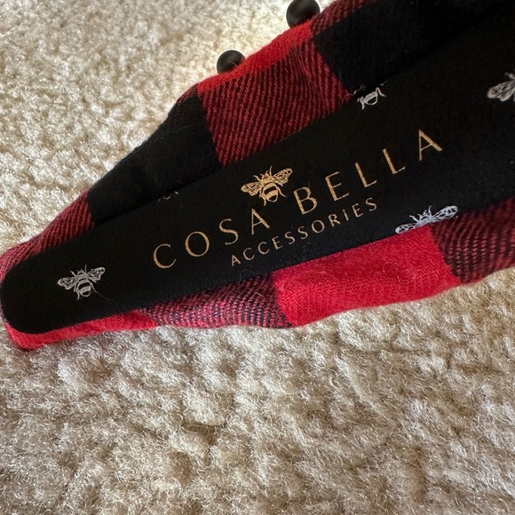 NWOT CosaBella Buffalo Plaid with Black  Pearls - Picture 6 of 8